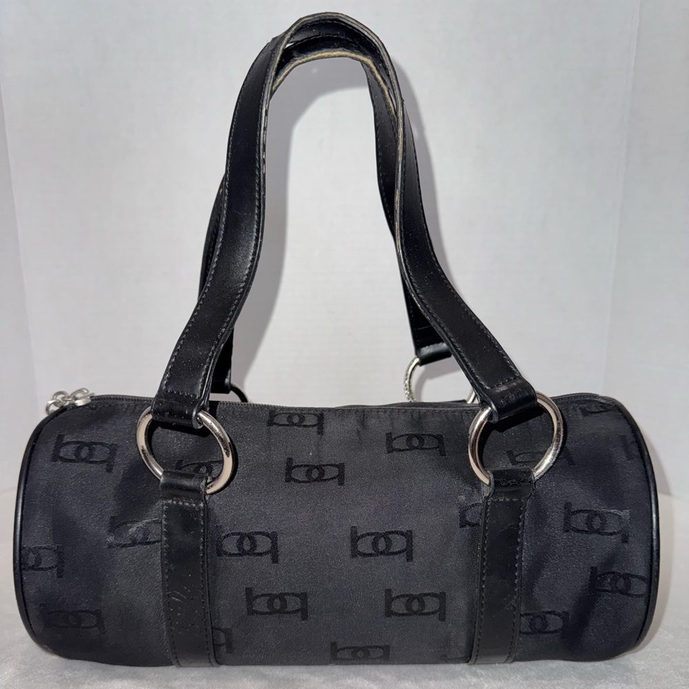 Vintage Y2K BEBE Black Women’s Mini Shoulder Monogram‎ Bag